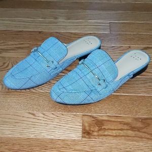 NWOT A New Day Plaid Flat Mules